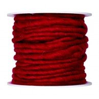 10m Wollschnur mit Juteseele Wollband Wolle Dekowolle Filzkordel D ca. 5mm, Farbe:bordeaux von Unbekannt