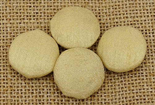 2 Löcher Beige Fest Nähen Scrapbooking Fertigkeit-Knopf Poly Dupion Stoff bespannt Buttons - Packung mit 50 Stück von Knitwit