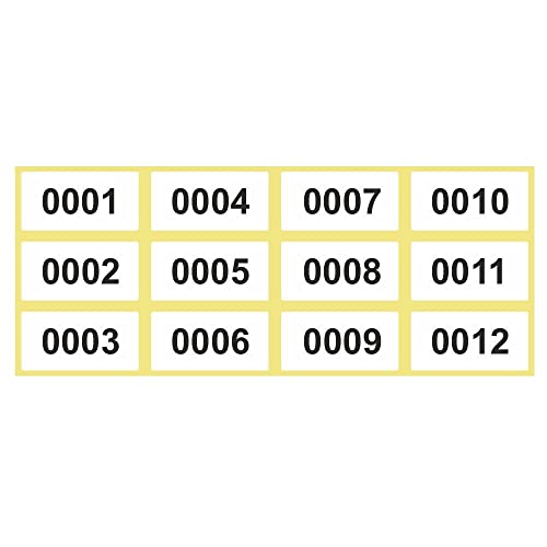 500 Etiketten/Aufkleber auf Rolle - ABLÖSBAR - fortlaufend nummeriert - 28 x 14 mm von Unbekannt