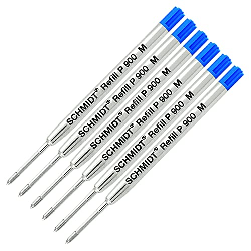 Schmidt P900 Parker Style Kugelschreiber-Mine Medium Point - 6 Count Tintenblau von SCHMIDT