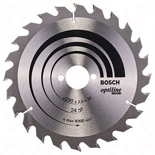 BOSCH Kreissägeblatt Optiline Wood 190x30mm Z24 für Hart-/Weichholz, Spanplatte von Unbekannt