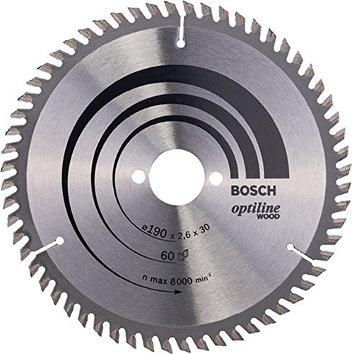 Bosch Accessories Bosch Professional 1x Kreissägeblatt Optiline Wood (Sägeblatt für Holz, Ø 190 x 30 x 2,6 mm, 60 Zähne, Zubehör Kreissäge) von Unbekannt