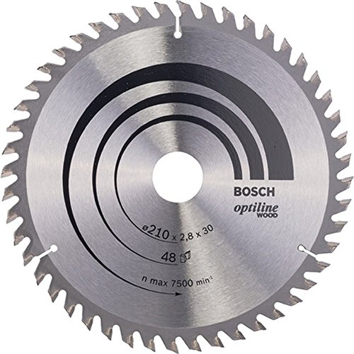 Bosch Accessories Bosch Professional 1x Kreissägeblatt Optiline Wood (Sägeblatt für Holz, Ø 210 x 30 x 2,8 mm, 48 Zähne, Zubehör Kreissäge) von Unbekannt