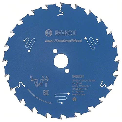 Bosch Professional 1x Kreissägeblatt Expert for Construct Wood (Holz, Sägeblatt Ø 165 x 20 mm, 24 Zähne, Zubehör Kreissäge) von Unbekannt