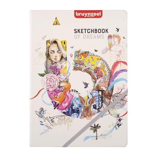 Bruynzeel Creatives Sketch/Notizbuch A4, 140 g/m², 80 Blatt, weiß von Bruynzeel