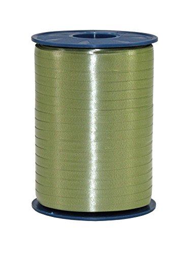 C.E. PATTBERG Geschenkband olive, 250 Meter Ringelband 10 mm zum Basteln, Dekorieren & Verpacken von Geschenken zu jedem Anlass von PRÄSENT