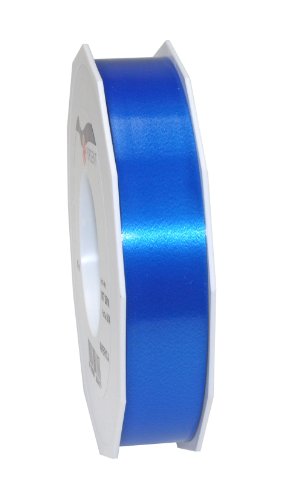 C.E. PATTBERG Geschenkband royalblau, 91 Meter Ringelband 25 mm zum Basteln, Dekorieren & Verpacken von Geschenken zu jedem Anlass von Morex Ribbon