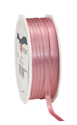 Präsent C.E. Pattberg Satin Altrosa, 50 m Satinband zum Einpacken von Geschenken, 6 mm Breite, Geschenkband zum Dekorieren & Basteln, Dekoband, Anlass von Präsent