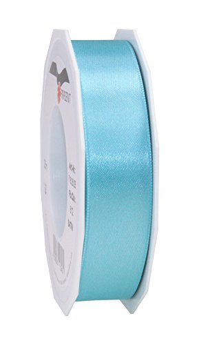 Präsent C.E. Pattberg Satin aquamarin, 25 m Satinband zum Einpacken von Geschenken, 25 mm Breite, Geschenkband zum Dekorieren & Basteln, Dekoband, Anlass von Präsent