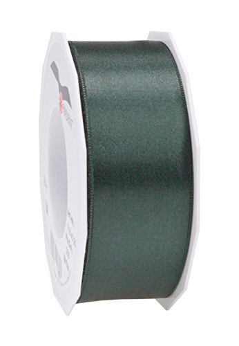 Präsent C.E. Pattberg Satin tannengrün, 25 m Satinband zum Einpacken von Geschenken, 40 mm Breite, Geschenkband zum Dekorieren & Basteln, Dekoband, Anlass von Präsent