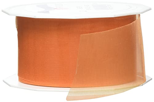 Präsent C.E. Pattberg Sheer Organzaband orange, 25 m Geschenkband zum Einpacken von Geschenken, 40 mm Breite, Zubehör zum Dekorieren & Basteln, Dekoband von Präsent