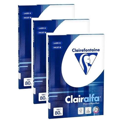 Clairalfa Multifunktionspapier, DIN A4, 80 g qm, extra weiß von Unbekannt