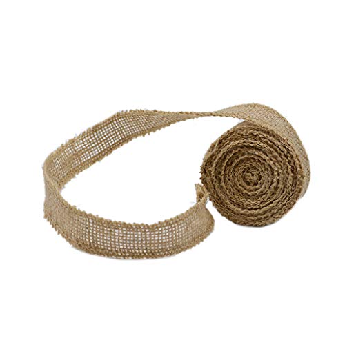 DIY Jute Natur Jute Stoff Jute Rolle Handwerk Jute Band für DIY Handwerk Hochzeit Handwerk 1 Rolle 3M Premium Qualität von Unbekannt