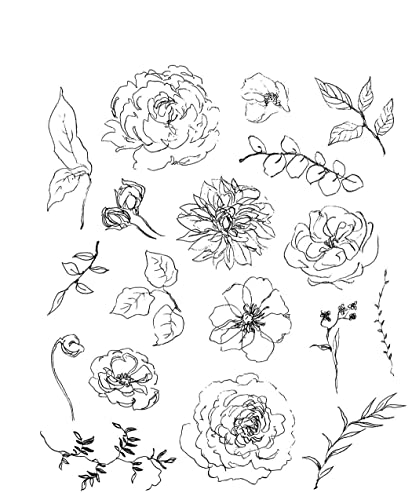 Stampers Anonymous Floral Elements Stempel, transparent, für Kartenherstellung, Scrapbooking und gemischte Medien, Grau von Stampers Anonymous