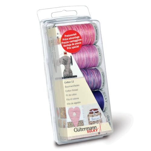 Gutermann G&uumltermann N&aumlhgarn-Set, Embroidery 12,&nbsp100&nbspProzent Beere, Baumwolle, One Size, 1000 von Gütermann