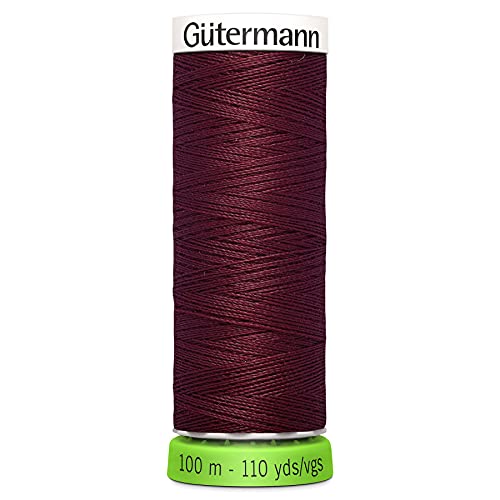 Gutermann Recyceltes Polyester-Faden, 10 m, Burgunderrot von Gütermann