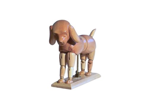 Unbekannt Hund - Modellpuppe / Gliederpuppe - Höhe ca. 13 cm aus Buchenholz Modellhund - Künstlerbedarf - Zeichenpuppe von Unbekannt