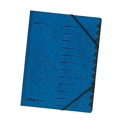 Herlitz Ordnungsmappe 10843316 DIN A4 12 Fächer Karton blau von Unbekannt