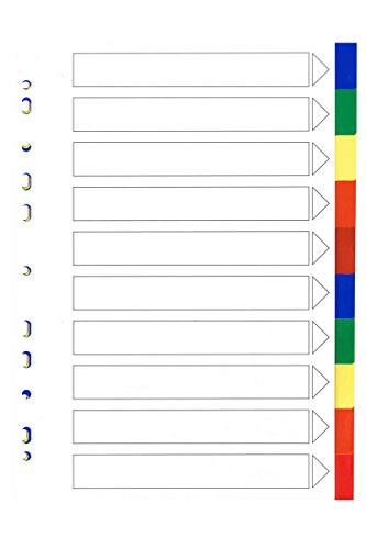 Kunststoffregister Register Universalregister Blanko f. DIN A4 Ordner Bunt von Unbekannt