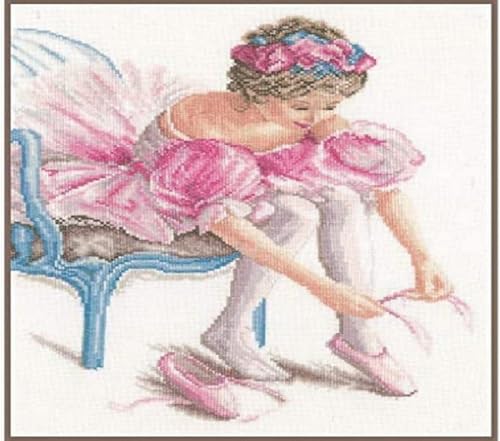 Lanarte PN-0171419 Kreuzstichset Ballerina, Zahlmuster Zählmusterpackung, Baumwolle, mehrfarbig, 27 x 36 cm / 10,8" x 14,4" von Lanarte