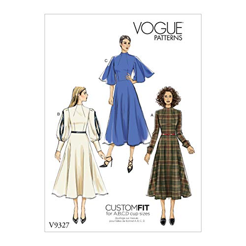 Vogue Patterns V9327A5 Vogue V9327, Mode-Muster, Nähmuster, Schnittmuster, Vorlage, Papier/Karton, weiß, 6-8-10-12-14 von Vogue Patterns