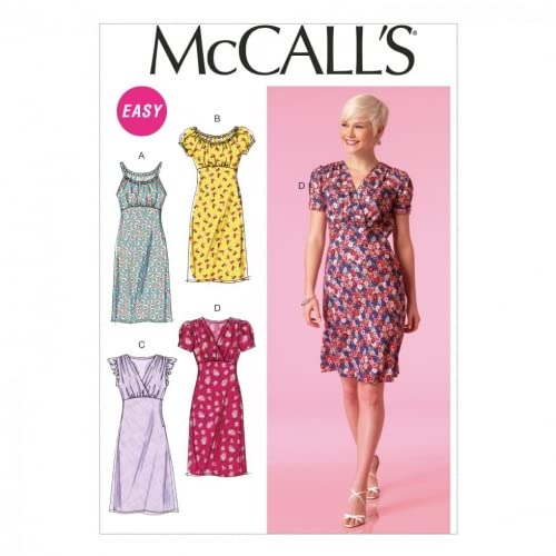 McCalls Damen-Schnittmuster 7116 Kleider mit gerafftem Oberteil von McCall's