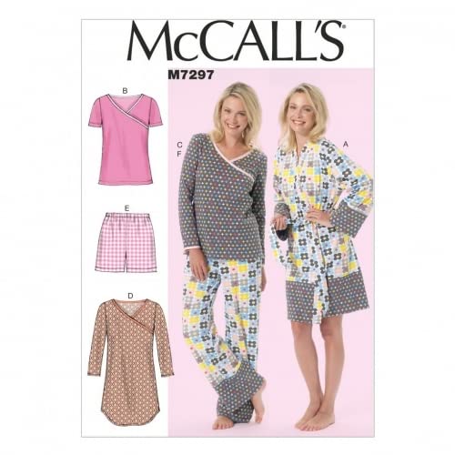 McCall's Damen Schnittmuster 7297 Bademantel, Nachthemd und Schlafanzug von McCall's