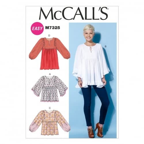 McCall's Damen Schnittmuster 7325 geraffte Bluse Tops & Tuniken von McCall's