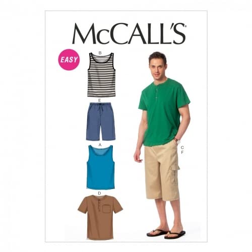 McCall's Herren Schnittmuster 6973 Tank Tops, T-Shirts & Shorts von McCall's