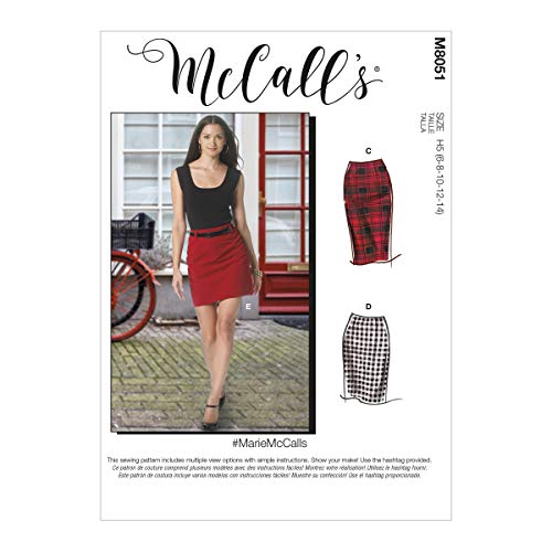 McCall's Misses' Pencil Skirts In Five Lengths (6-8-10-12-14) McCalls Pattern M8051H5 Damen Bleistiftröcke, 5 Längen, H5, Gr. 36-38, 40, verschieden von McCall's