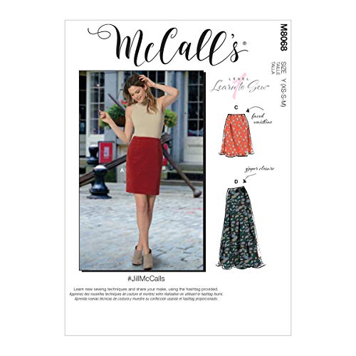 McCall's Misses' Skirts in Three Lengths Y (XSM-SML-MED) McCalls Pattern M8068Y Damenröcke in drei Längen, verschieden von McCall's