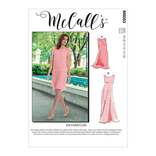 McCall's Misses' Tent Dress In 2 Lengths (8-10-12-14-16) McCalls Pattern M8053K5 Damen Zeltkleid in 2 Längen K5 (36-38-40), Papier, verschieden von McCall's