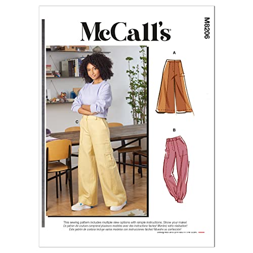 McCall's Schnittmuster M8206A5 (34-36-38-40) Damenhosen, Papier, mehrfarbig, A5 (6-8-10-12-14) von McCall's