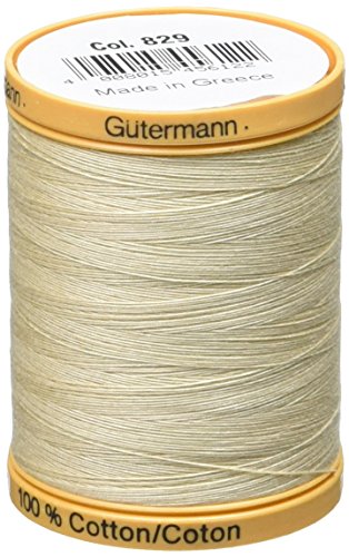 Gutermann Natürlicher Baumwollfaden, einfarbig, 876 m, cremefarben von Gütermann