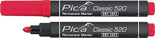 PICA Permanentmarker Classic, rot, Strichbreite 1-4mm, Rundspitze, 10 Stück von Unbekannt