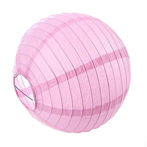 Papierlaternen rund Lampenschirm Ballon Hängende Dekorationen für Geburtstag Hochzeit Dusche Baby Home Decor Decke Party Zubehör Rosa praktisch und praktisch von Unbekannt