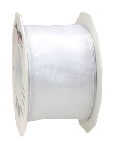 PRÄSENT Band mit Drahtkante, weiss, 25-m-Rolle 60 mm von PRÄSENT