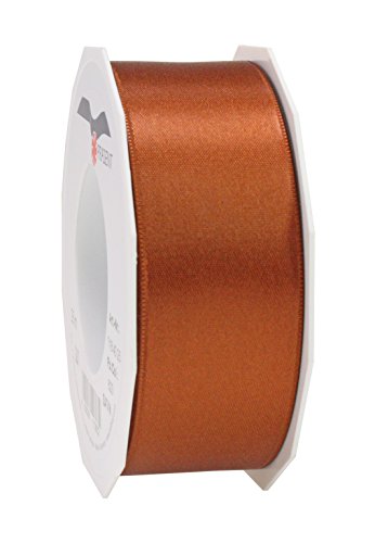 PRÄSENT C.E. Pattberg Satin Zimt, 25 m Satinband zum Einpacken von Geschenken, 40 mm Breite, Geschenkband zum Dekorieren & Basteln, Dekoband, Anlass von PRÄSENT