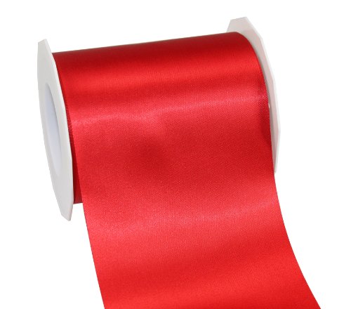 PRÄSENT ADRIA/SATIN rot, 25 m Satinband zum Einpacken von Geschenken, 112 mm Breite, Geschenkband zum Dekorieren & Basteln, Dekoband für Präsente, zu jedem Anlass von Präsent