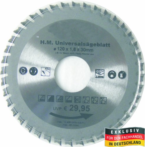 Professionelles Multi-Sägeblatt verschiedene Größen mit 30mm Lochbreite - schneidet nahezu alle Materialien - mit hoher Standzeit, entwickelt für hohe Beanspruchung (Sägeblatt 120 x 30mm | 40 Zähne) von Unbekannt