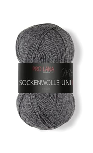 PRO LANA Sockenwolle Uni 4-Fach 405 - Mittelgrau von PRO LANA