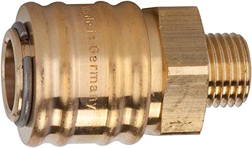 RIEGLER 107208-243.01 Schnellverschlusskupplung NW 7,2, Messing blank, G 1/4 AG, 1Stk von Riegler