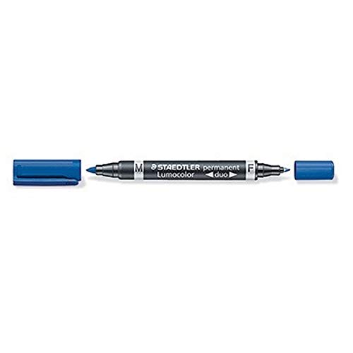 STAEDTLER Permanentmarker Lumocolor duo 348-3 0,6mm/1,5mm blau von Unbekannt