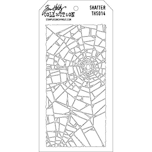 Stempel Anonymous Kunststoff Tim Holtz Layered Stencil 4.125-inch X 21,6 cm, Shatter von Stampers Anonymous