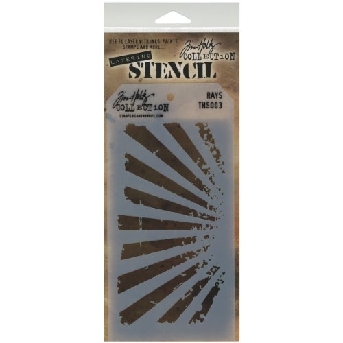 Stempel Anonymous Kunststoff Tim Holtz Layered Stencil 4.125-inch X 21,6 cm, Strahlen von Stampers Anonymous