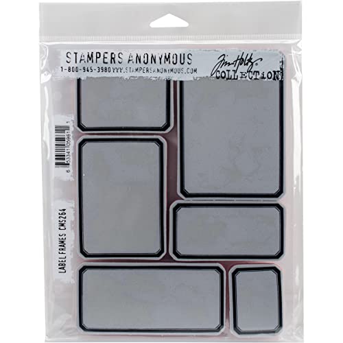 Stampers Anonymous CMS Set THoltz Tim Holtz Haftstempel, 17,8 x 21,6 cm, Etikettenrahmen, Sonstige, Mehrfarbig, 0.63x19.05x24.51 cm von Stampers Anonymous