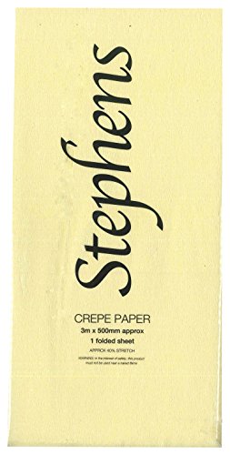 Stephens 3 x 500 mm Krepppapier, – Lemon Gelb von Stephens