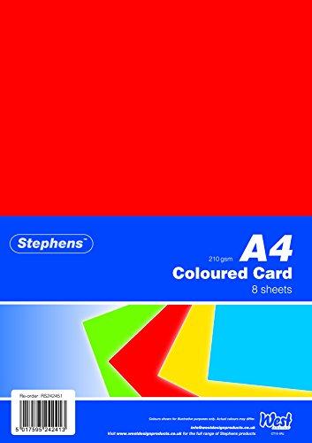 Stephens RS242451 Fotokarton, 10 Kopfleistenbeutel a 8 Bogen, sortiertefarben von Stephens