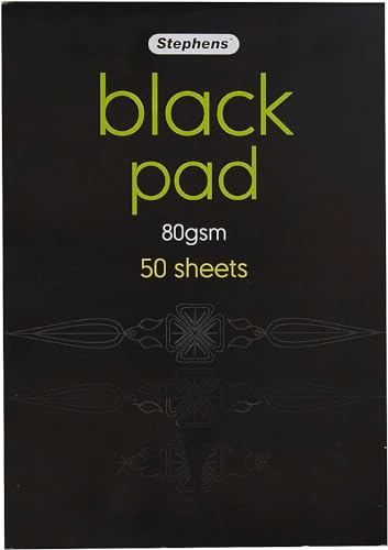 Stephens RS545453 DIN-A4-Papierblock, schwarz Hergestellt in Großbritannien von Stephens