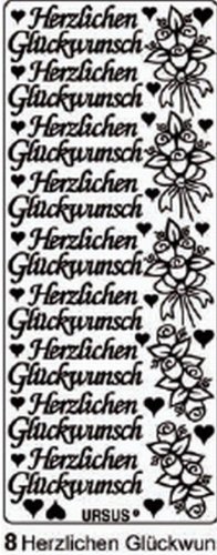 Sticker Filigrane Herzlichen Glückwunsch sikreativ 10x23cm Liefermenge = 1 von Unbekannt